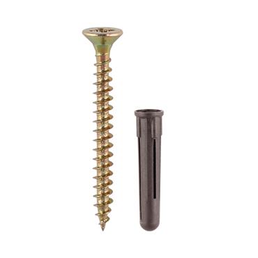 5 x 50 MM SCREW & BROWN PLUG