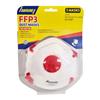 3PCS MOULDED VALVED DUST MASKS FFP3