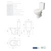 STRATA ECO Rim Close Coupled Pan, Cistern & Fittings