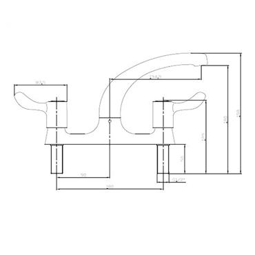 3`` LEVER ACTION  C/P DECK SINK MIXER (10135)