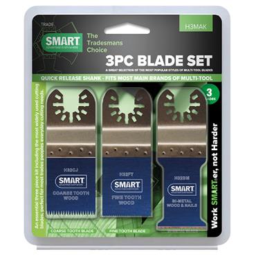 TEC7 SMART TRADE 3 PIECE MULTI TOOL BLADE SET