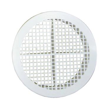 SOFFIT VENT PVC WHITE (ROUND 65MM) EACH