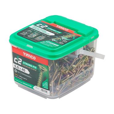 C2 Screw PZ2 CSK - ZYP (TUB) 5.0 x 40     (800)TUB