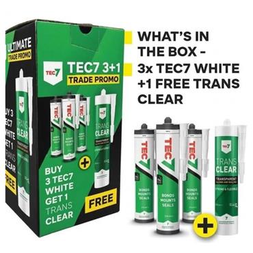 TEC7 TRADE PROMO PACK 3 WHITE + 1 CLEAR