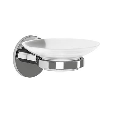 TEMA MALMO SOAP DISH CHROME WITH GLASS DISH