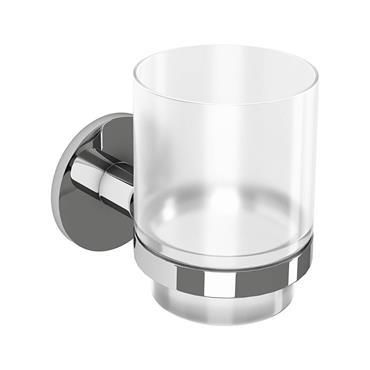 TEMA MALMO TUMBLER HOLDER CHROME WITH GLASS TUMBLE