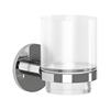 TEMA MALMO TUMBLER HOLDER CHROME WITH GLASS TUMBLE