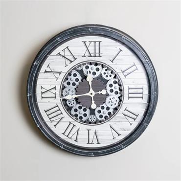CLOCKWORKS GEARS CLOCK GREY 50CM