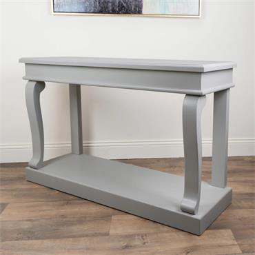SCROLL CONSOLE TABLE WARM GREY 130CM