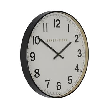 BAKER AND BROWN STATION CLOCK WHITE 50CM