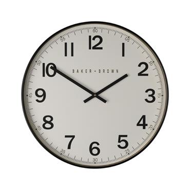 BAKER AND BROWN STATION CLOCK WHITE 50CM