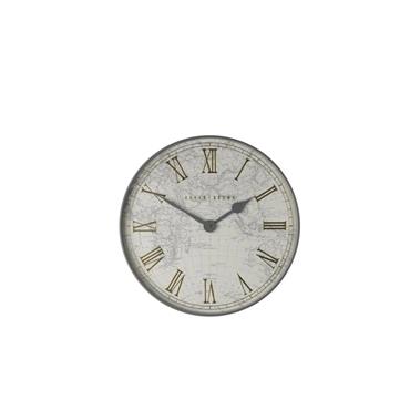 BAKER & BROWN ATLAS CLOCK WHITE 50CM