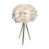 WHITE FEATHER TABLE LAMP 50CM