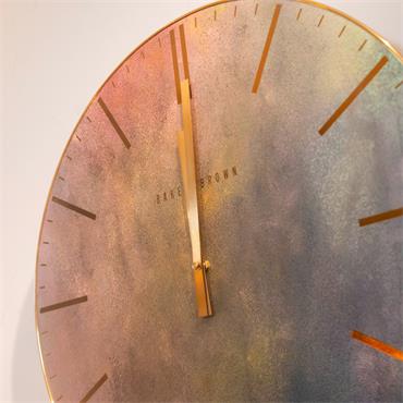 BAKER AND BROWN METALLIC CLOCK