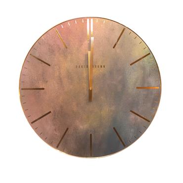 BAKER AND BROWN METALLIC CLOCK
