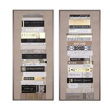 FRAMED CANVAS FASHION FOLLOWER 110X50CM