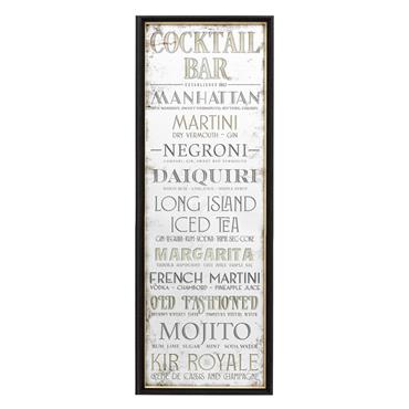 MIRROR COCKTAIL FRAMED SIGN 110CM