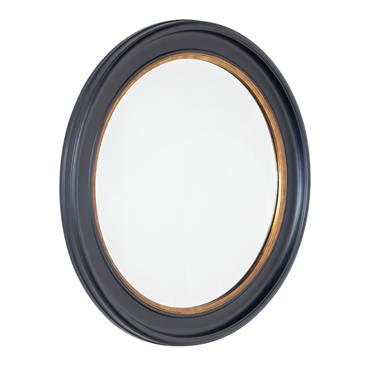 MACY ROUND MIRROR BLACK AND GOLD 90CM