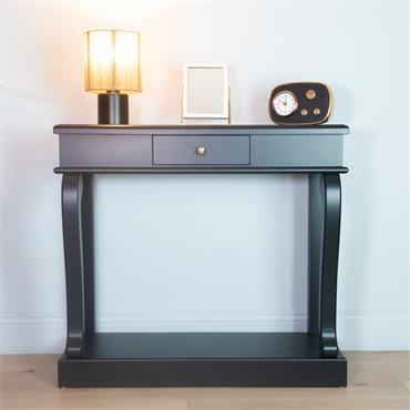 SCROLL BLACK CONSOLE TABLE 90CM