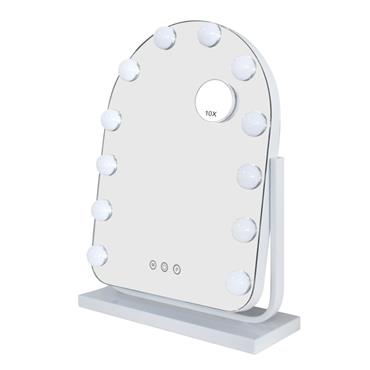 HOLLYWOOD BULB ARCH VANITY MIRROR WHITE