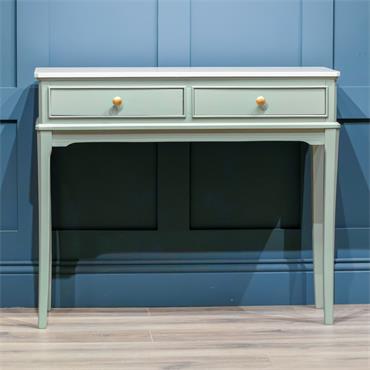MONROE 2 DRAWER CONSOLE WITH MARBLE TOP SAGE