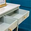MONROE 2 DRAWER CONSOLE WITH MARBLE TOP SAGE