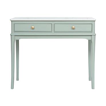 MONROE 2 DRAWER CONSOLE WITH MARBLE TOP SAGE