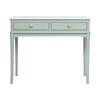 MONROE 2 DRAWER CONSOLE WITH MARBLE TOP SAGE