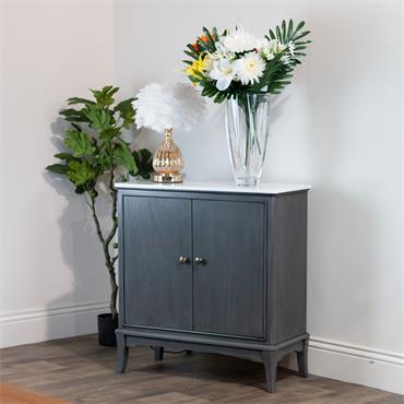 MONROE 2 DOOR CABINET WITH MARBLE TOP