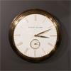 BAKER AND BROWN CLOCK WHITE AND BRASS 49CM