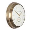 BAKER AND BROWN CLOCK WHITE AND BRASS 49CM