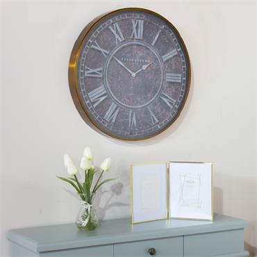 BAKER AND BROWN ATLAS WALL CLOCK 51CM
