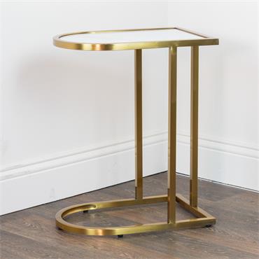 VIENNA MARBLE SOFA TABLE CURVED