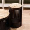 DARK TAVERTINE MISHA SIDE TABLE