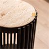 DARK TAVERTINE MISHA SIDE TABLE