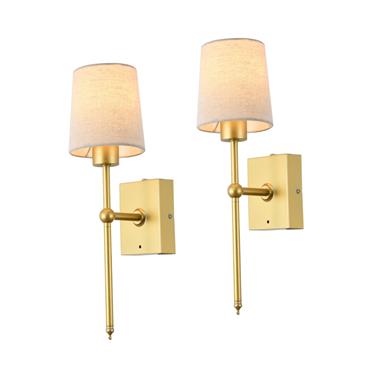 MADISON SET OF 2 USB RECHARGEABLE WALL LIGHTS 43CM