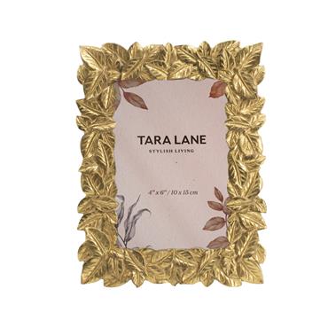 LEAF PHOTO FRAME GOLD 4x6