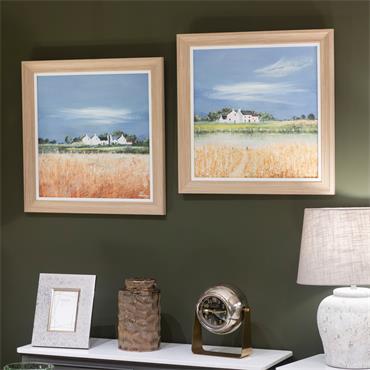 FIELDS OF GOLD FRAMED PRINT 56x22cm