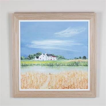 FIELDS OF GOLD FRAMED PRINT 56x22cm