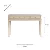 MONROE 3 DRAWER TABLE WITH MARBLE TOP STONE