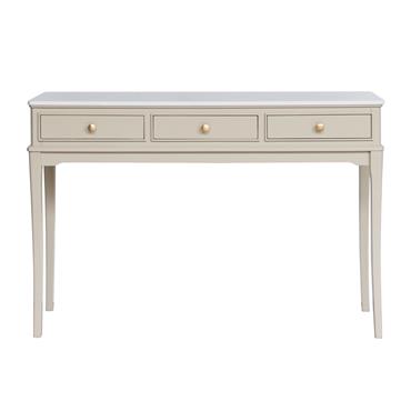 MONROE 3 DRAWER TABLE WITH MARBLE TOP STONE
