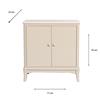 MONROE 2 DOOR CABINET WITH MARBLE TOP STONE