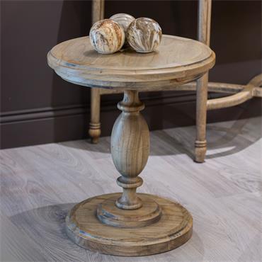 MARWOOD ROUND PILLAR SIDE TABLE