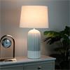 PRESELY CERAMIC RIDGED TABLE LAMP 64CM