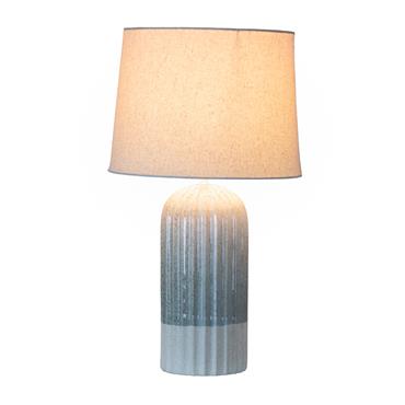 PRESELY CERAMIC RIDGED TABLE LAMP 64CM