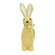 EASTER BUNNY STANDING CROCHE YELLOW 52CM