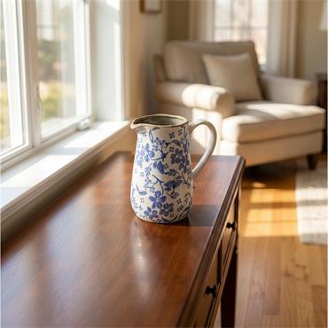 BLUE FLORAL JUG