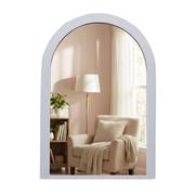 STEPPED ARCHED WALL MIRROR WHITE