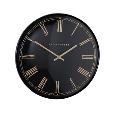 GOLD AND BLACK PESARO WALL CLOCK 36CM