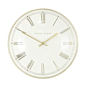 GOLD AND WHITE PESARO WALL CLOCK 36CM